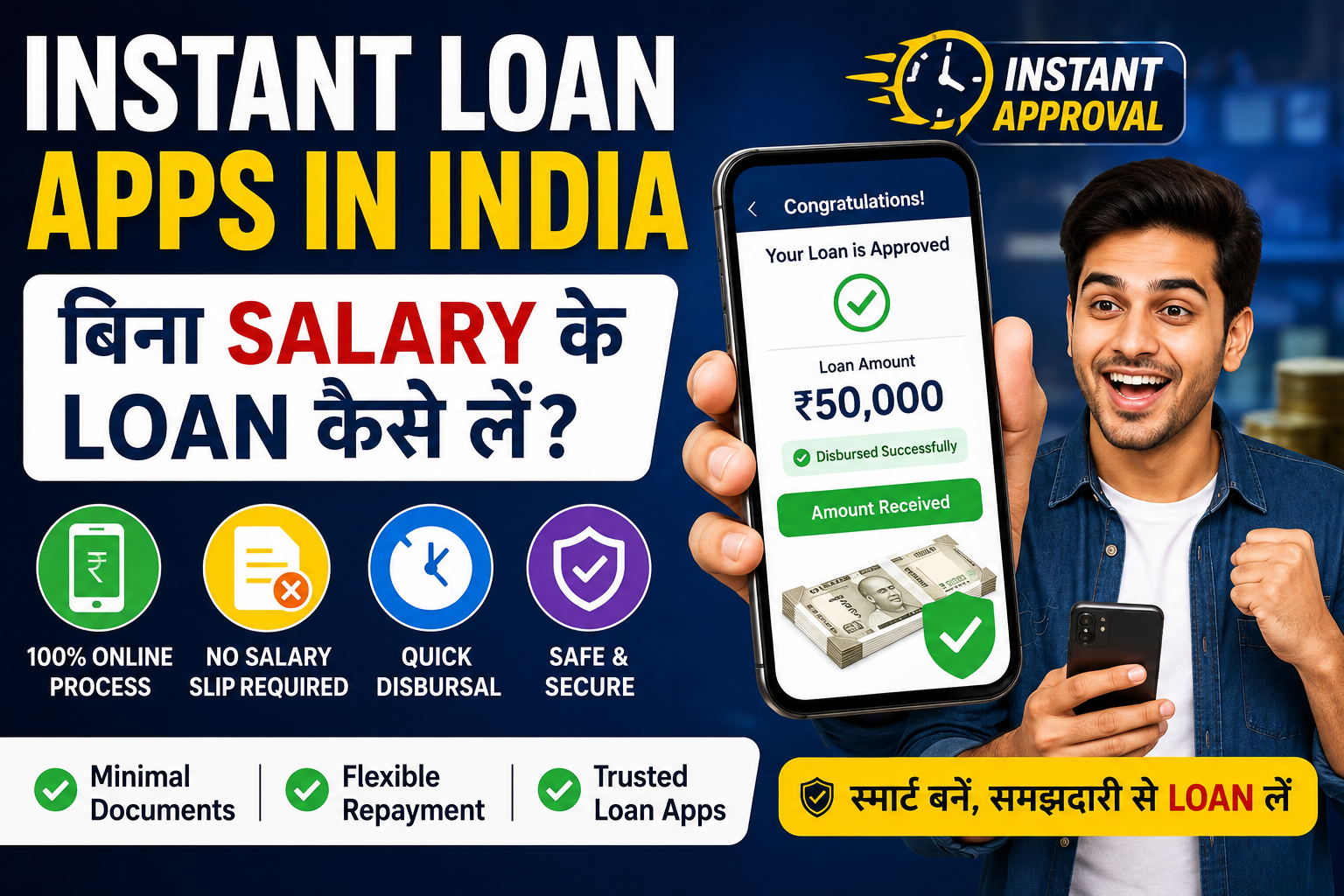 Instant Loan Apps in India – बिना Salary के Loan कैसे लें? 